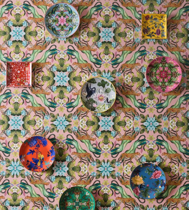 Menagerie Wallpaper - Blush - Clarke & Clarke