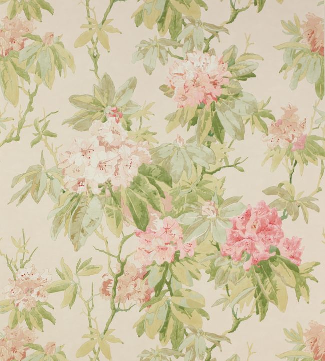 Mereworth Wallpaper - Red/Green - Colefax & Fowler