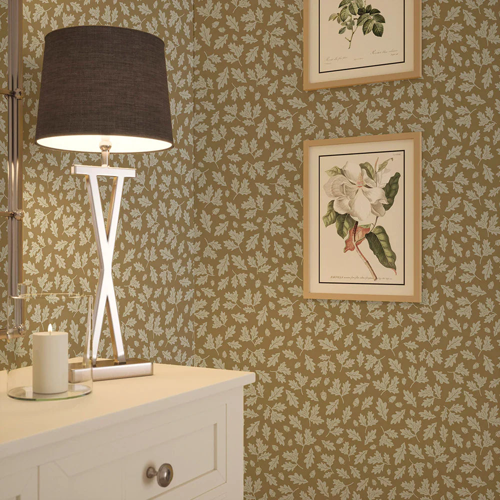 Mighty Oak Wallpaper - Ochre - Lucie Annabel