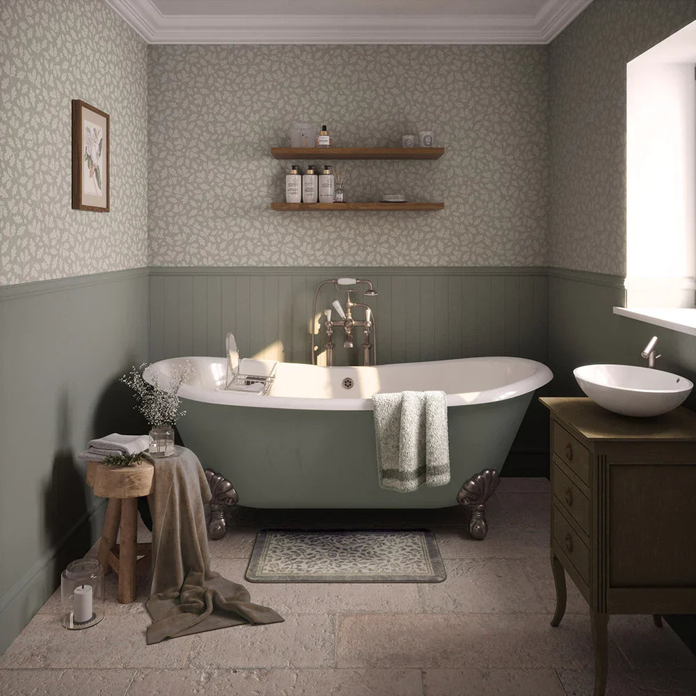 Mighty Oak Wallpaper - Sage Green - Lucie Annabel