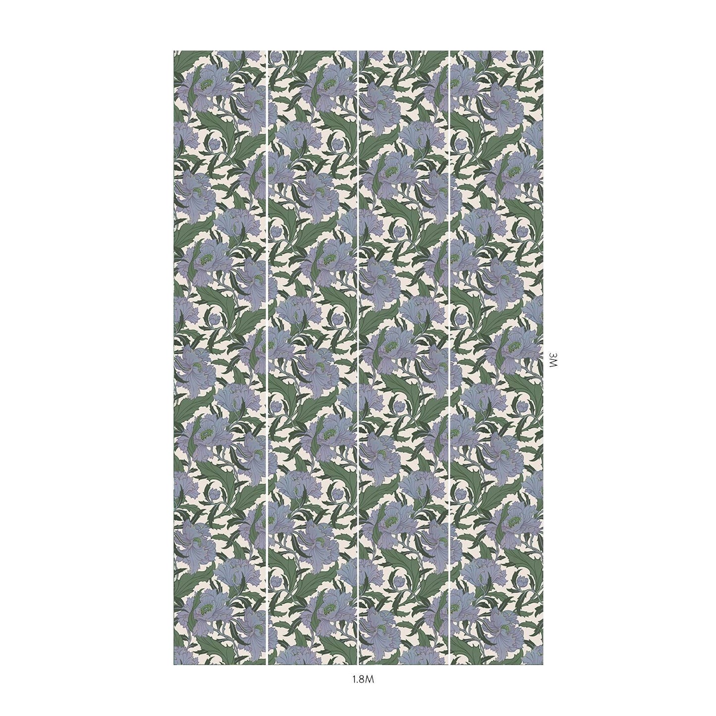 Minerva Wallpaper - Periwinkle - House of Hackney