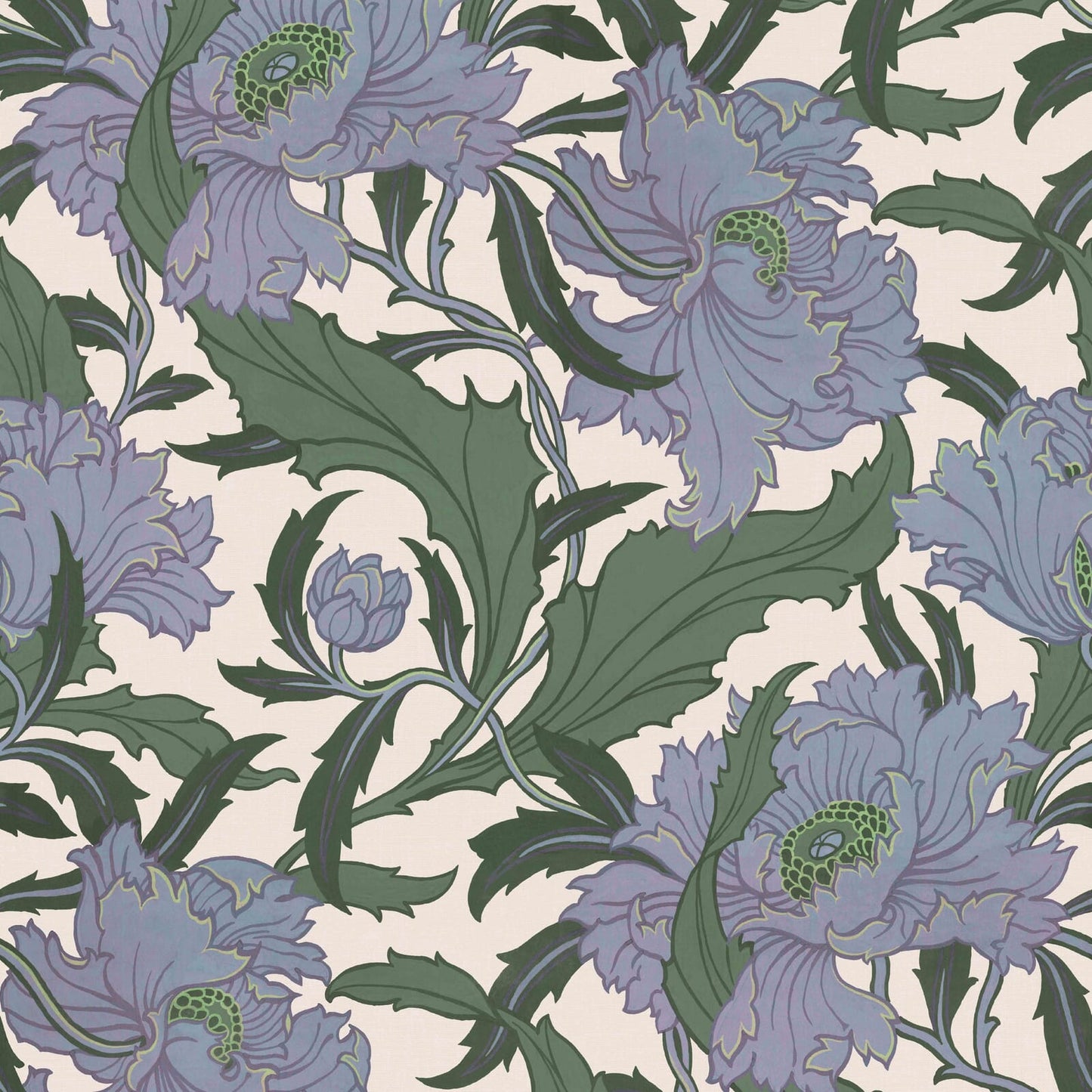 Minerva Wallpaper - Periwinkle - House of Hackney