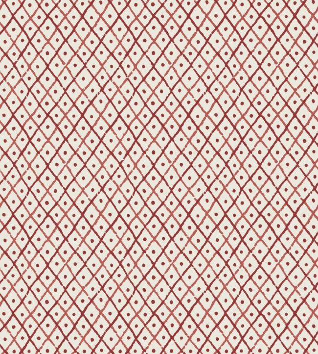 Mini Trellis Wallpaper - Red - AT78755 - Anna French
