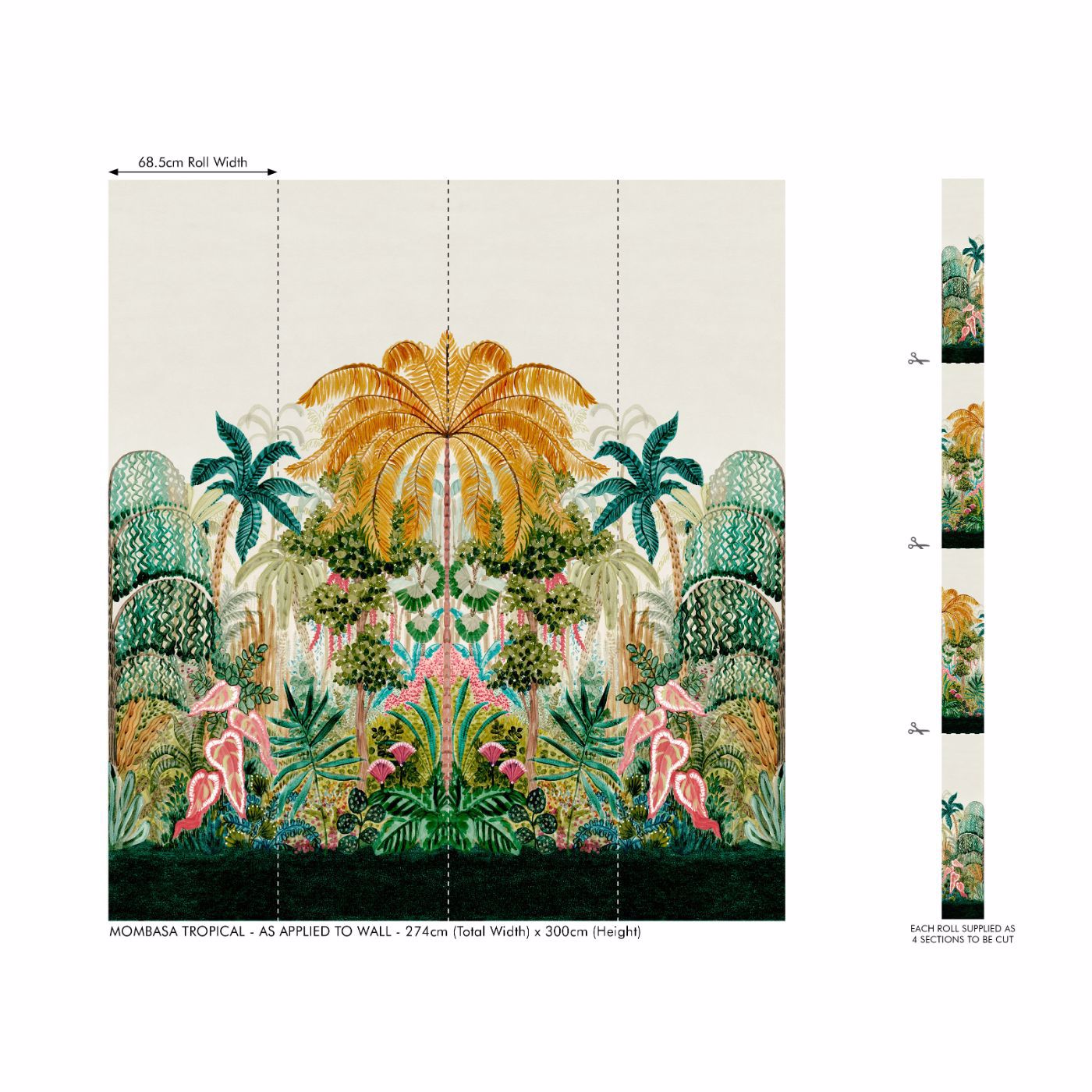 Mombasa Wallpaper - Tropical - Clarke & Clarke