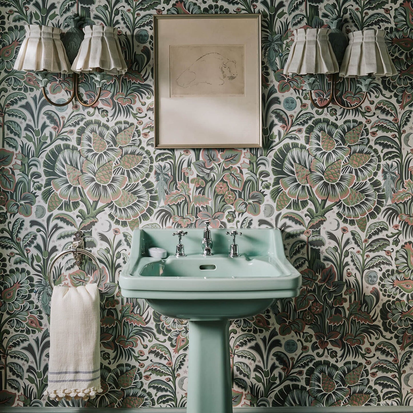 Moon Garden Magna Wallpaper - Tourmaline - House of Hackney