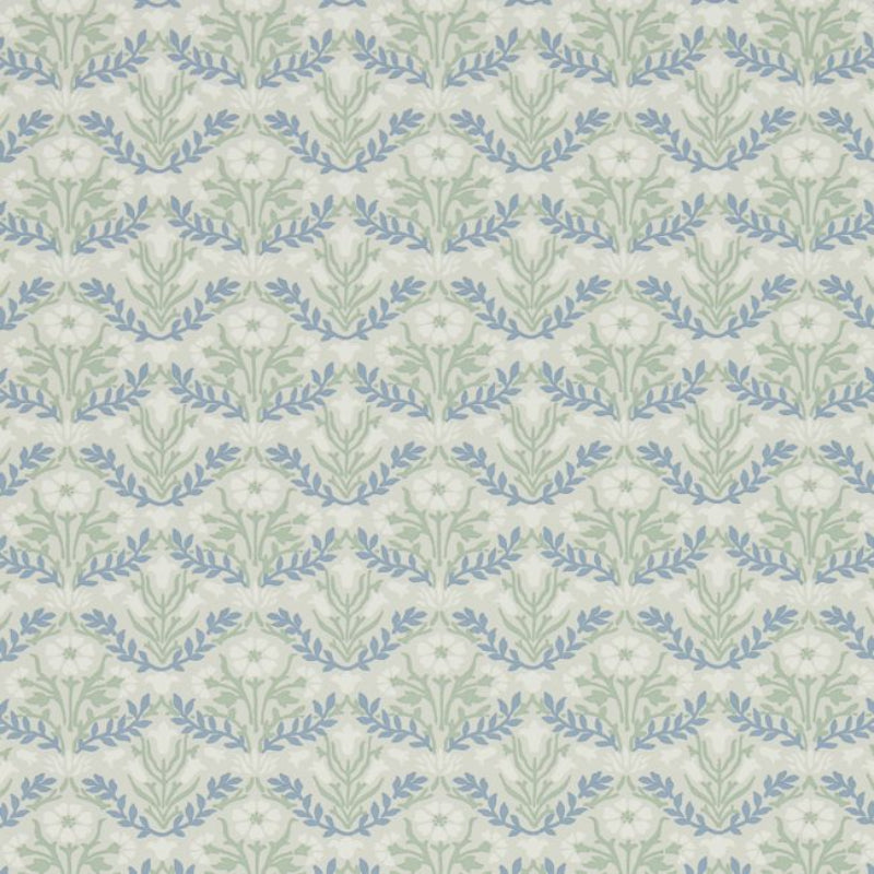 Morris Bellflowers Wallpaper - Grey/Fennel - 216435 - Morris & Co