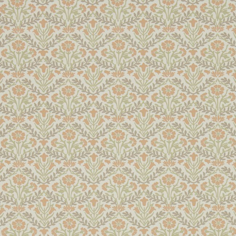 Morris Bellflowers Wallpaper - Saffron/Olive - 216438 - Morris & Co