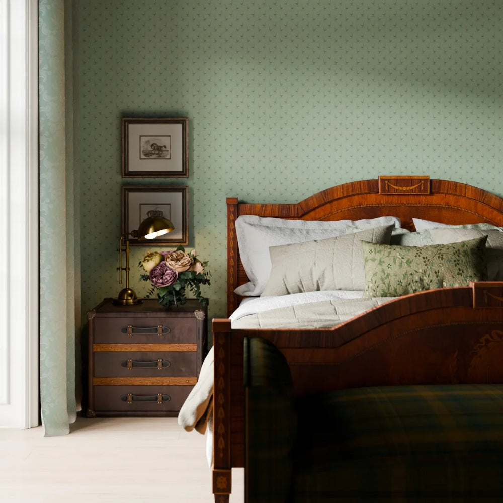 Mother Goose Wallpaper - Laurel Green - Lucie Annabel