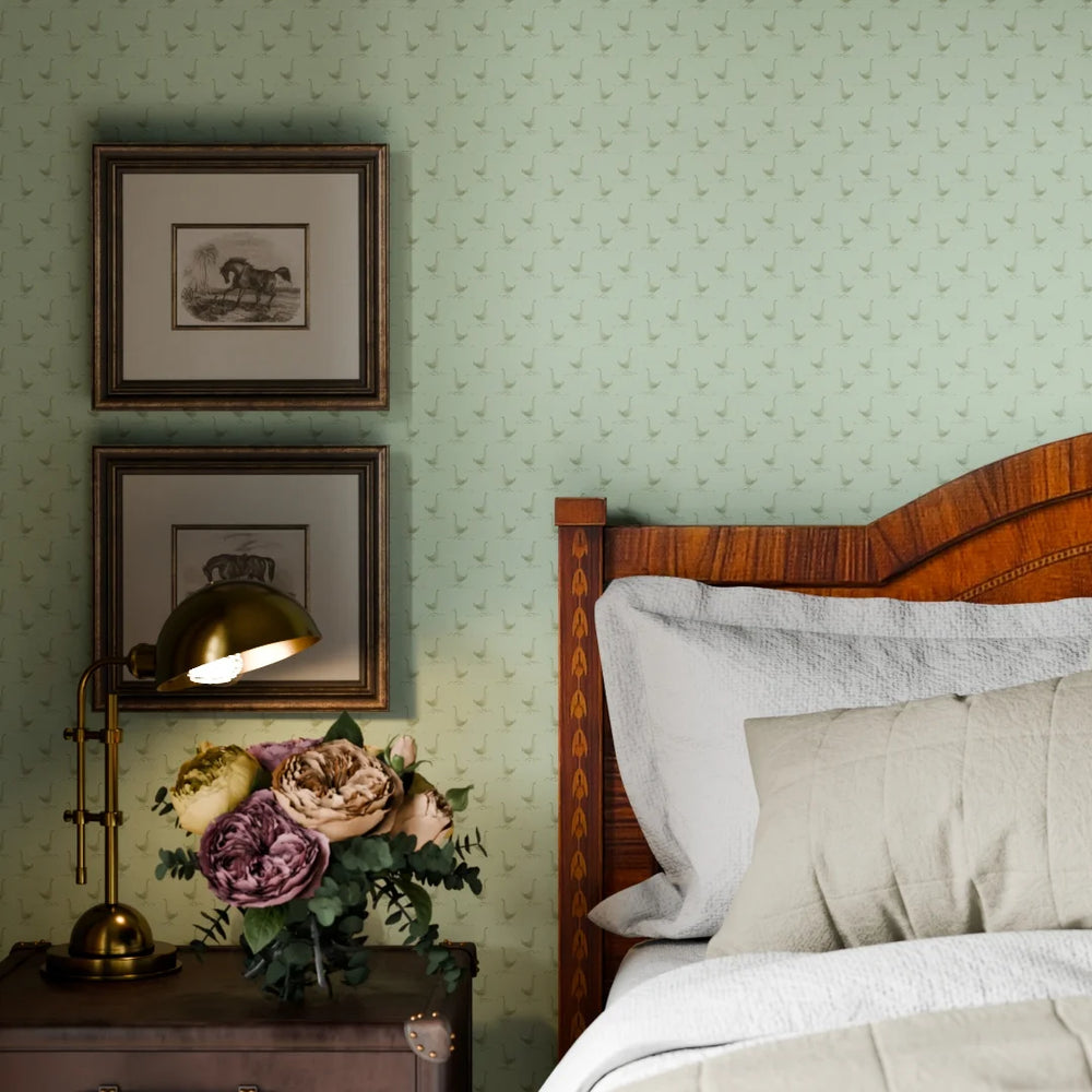 Mother Goose Wallpaper - Laurel Green - Lucie Annabel