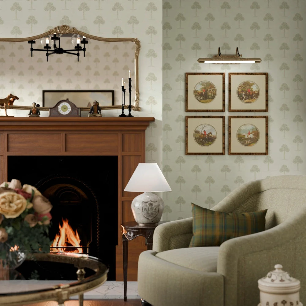 Mulberry Tree Wallpaper - Warm Grey on Natural - Lucie Annabel