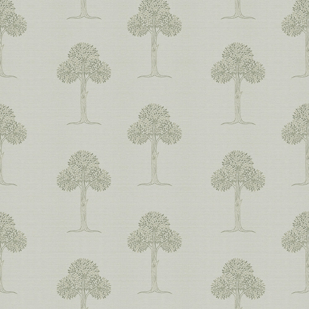 Mulberry Tree Wallpaper - Warm Grey on Natural - Lucie Annabel