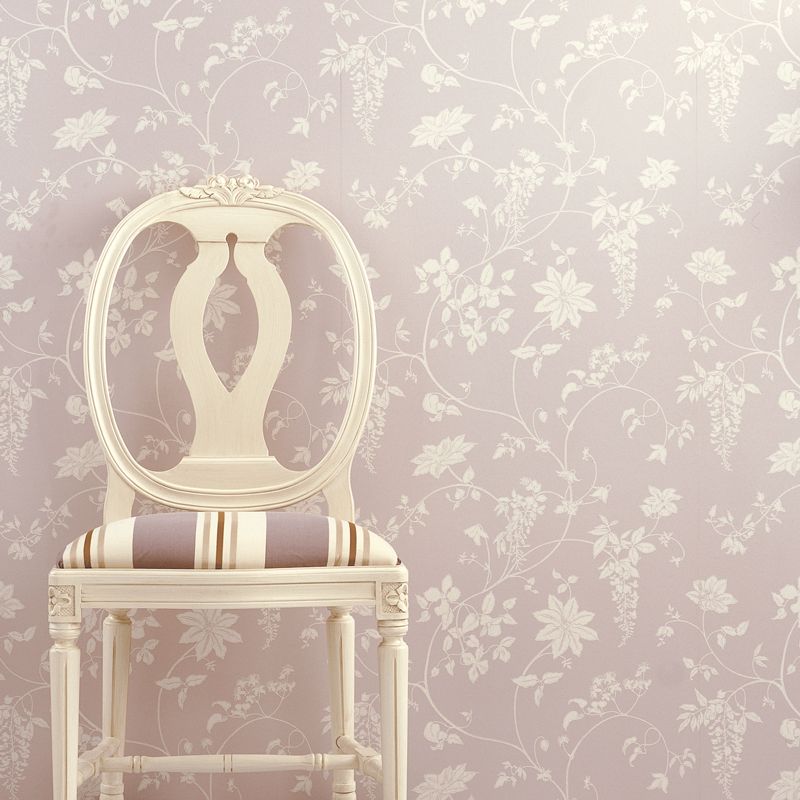Wisteria Room Wallpaper - Pink