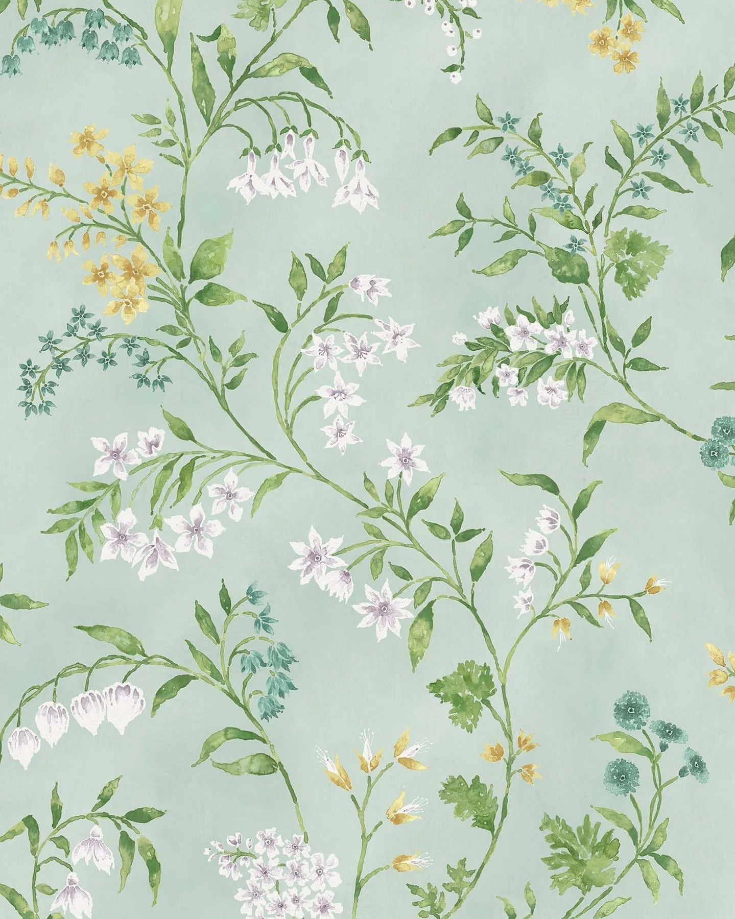 Almora Wallpaper - Teal