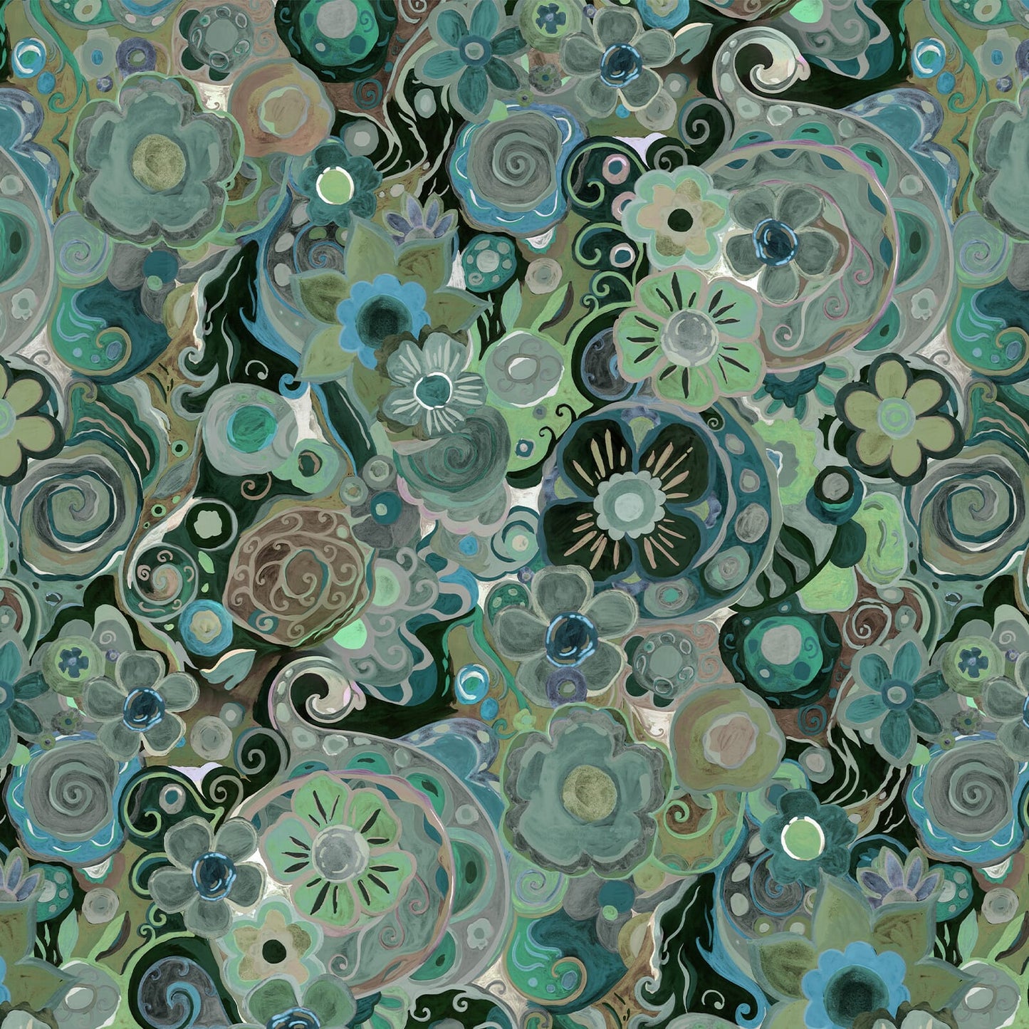 Nanjizal Wallpaper - Emerald - House of Hackney
