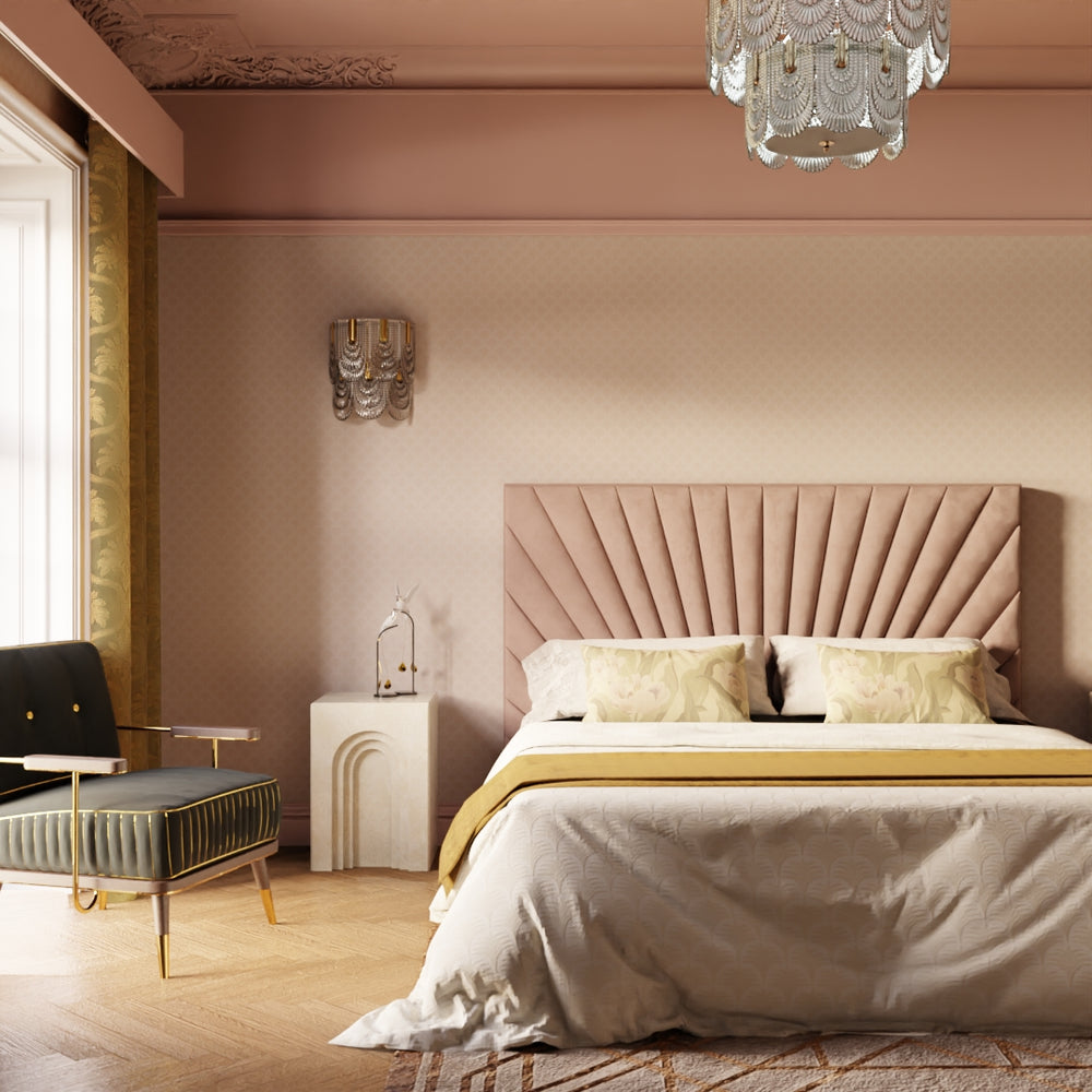 Nouveau Palm Wallpaper - Dusty Pink - Lucie Annabel