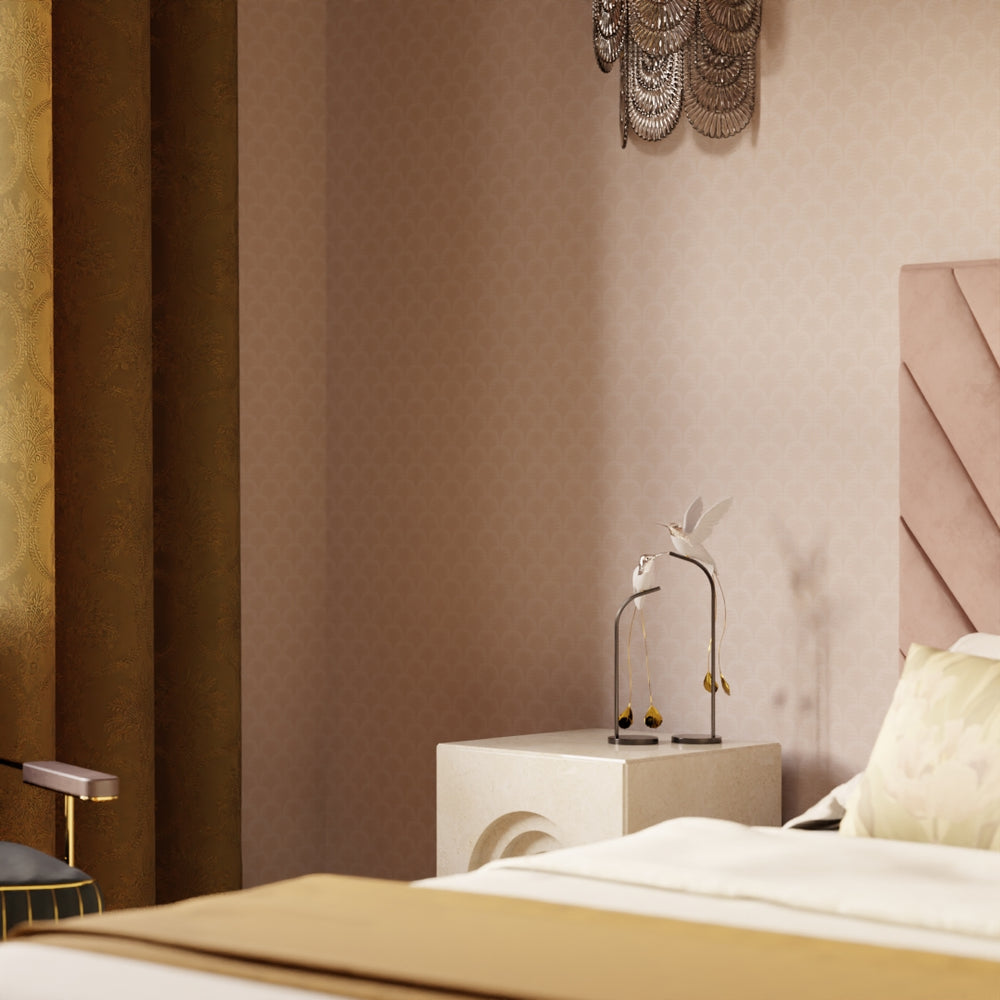 Nouveau Palm Wallpaper - Dusty Pink - Lucie Annabell