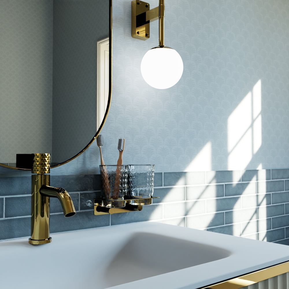 Nouveau Palm Wallpaper - Mineral - Lucie Annabel