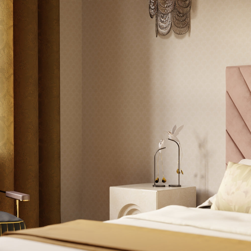 Nouveau Palm Wallpaper - Vintage Cream - Lucie Annabel