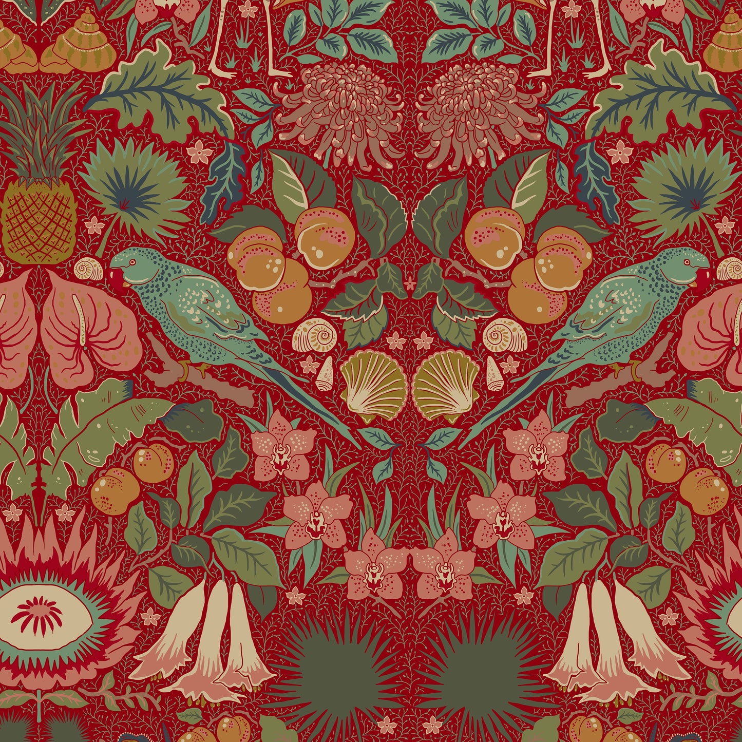Oasis Wallpaper - Red - Wear The Walls