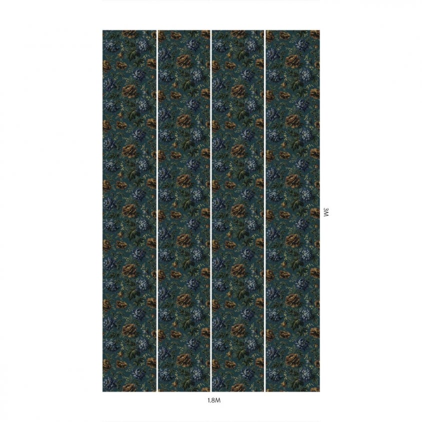 OPIA Wallpaper - Petrol - House of Hackney