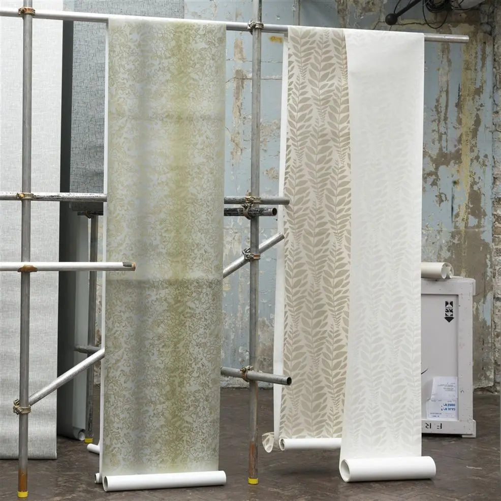 Odhni Wallpaper - Steel - P627/09 - Designers Guild