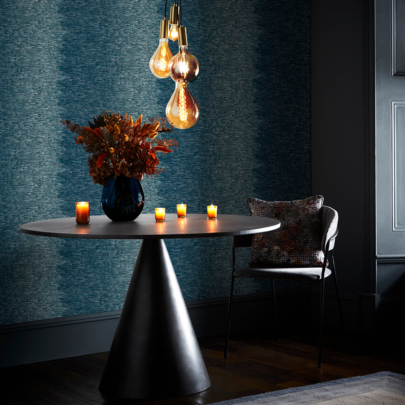 Ombre Wallpaper - Denim - Clarke & Clarke