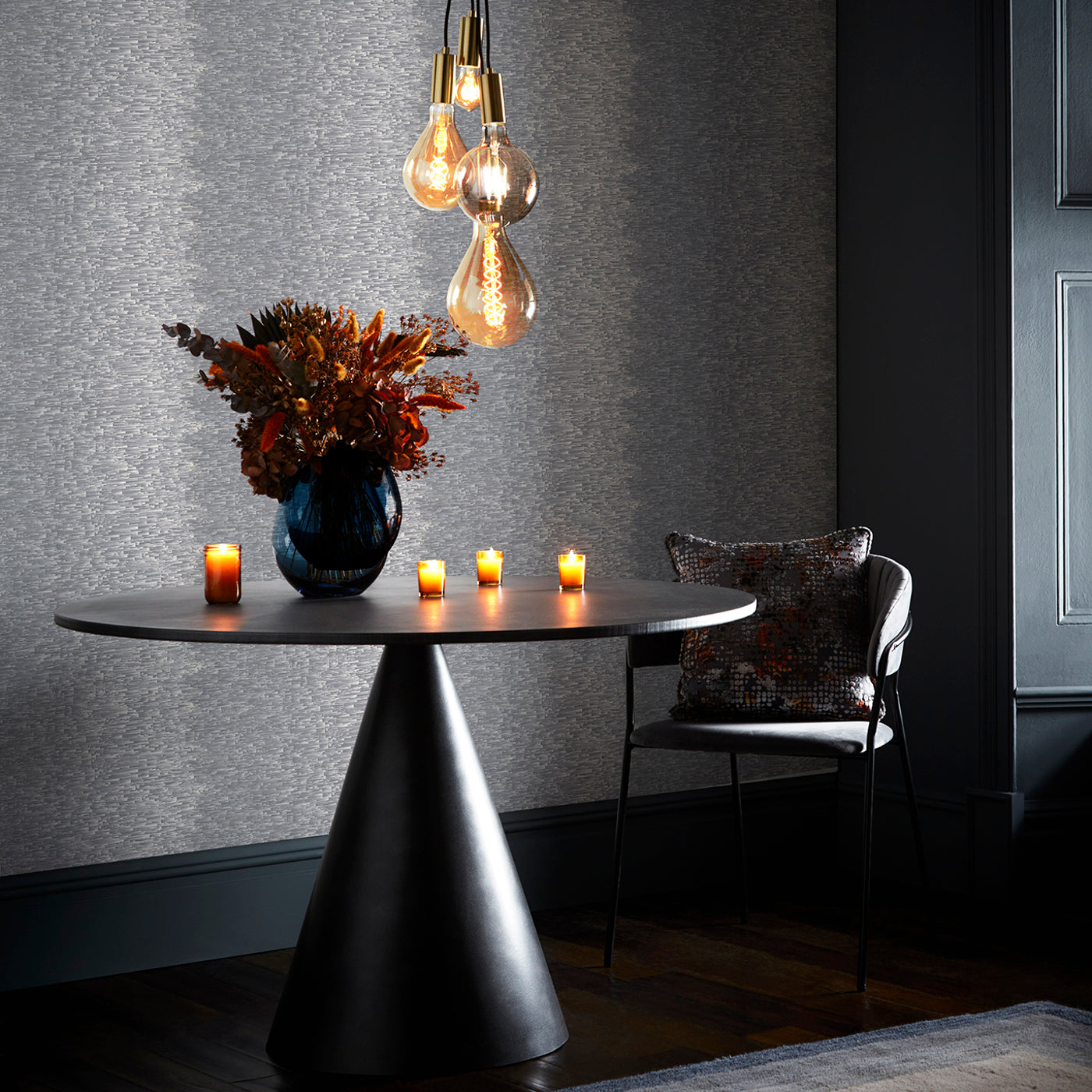 Ombre Wallpaper - Slate - Clarke & Clarke
