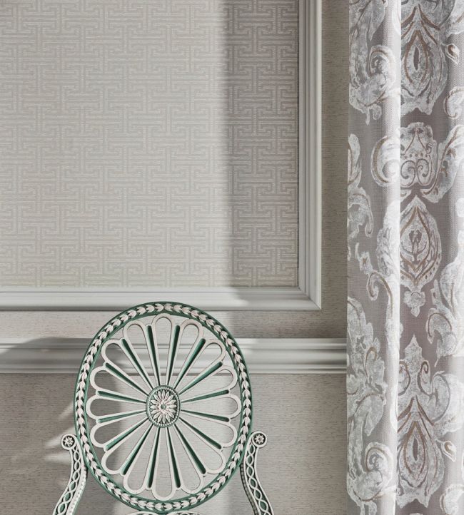 Ormonde Key Wallpaper - Silver - ZFOW312939 - Zoffany