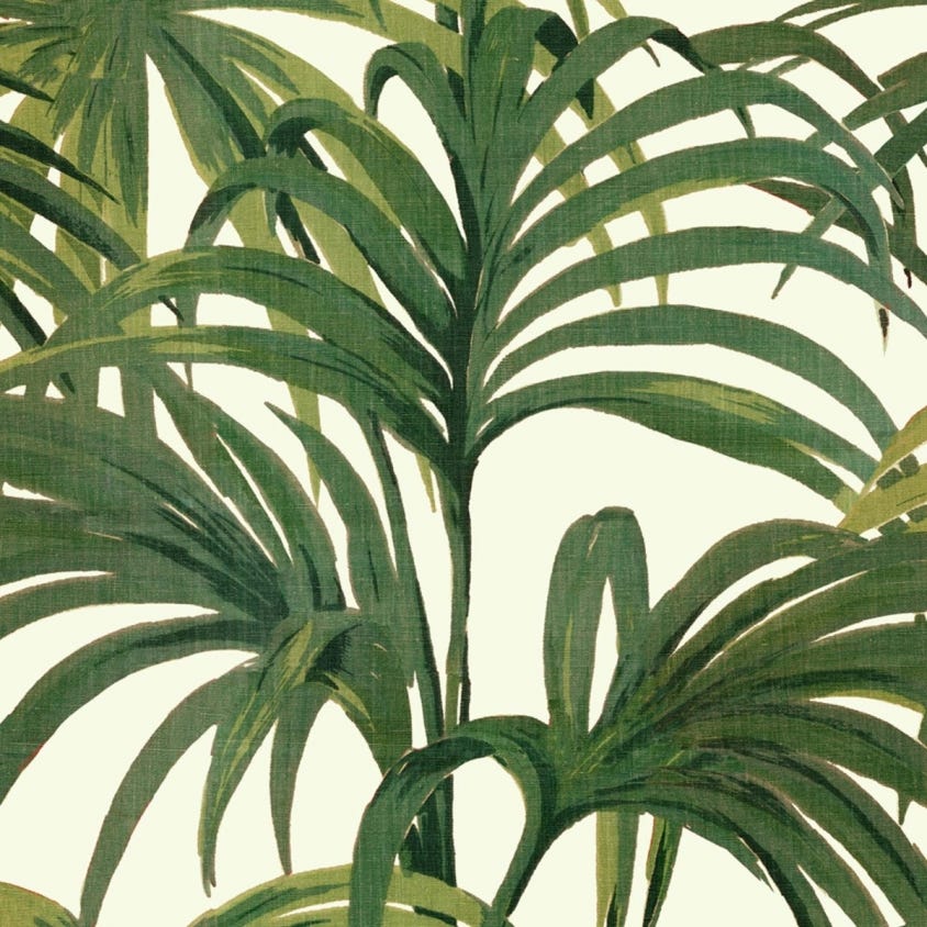 PALMERAL MAGNA Wallpaper - Off-White & Green - House of Hackney