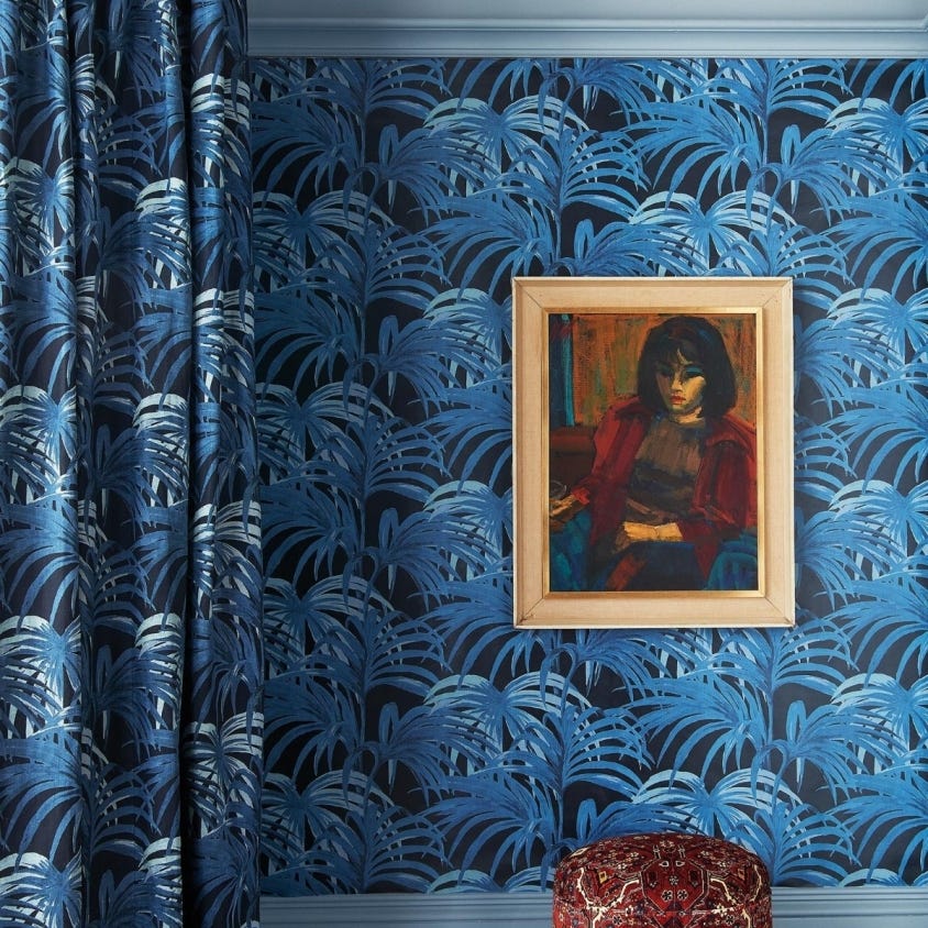 PALMERAL Wallpaper - Midnight & Azure - House of Hackney
