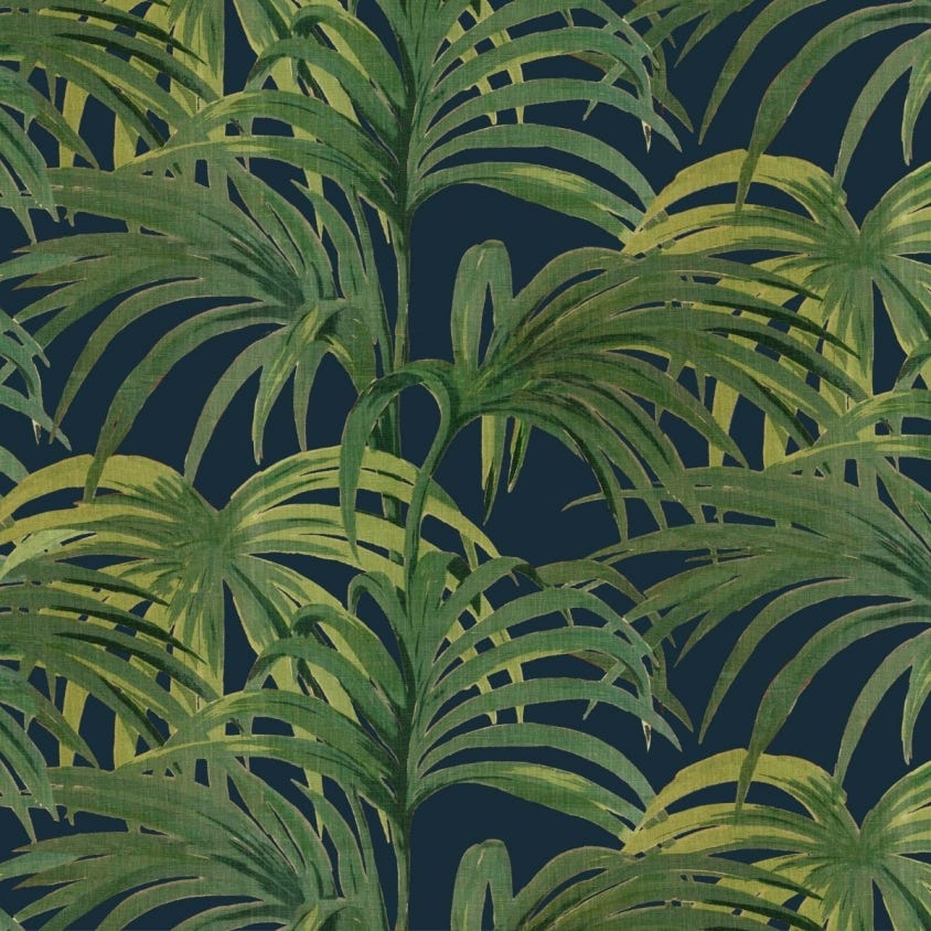 PALMERAL Wallpaper - Midnight & Green - House of Hackney