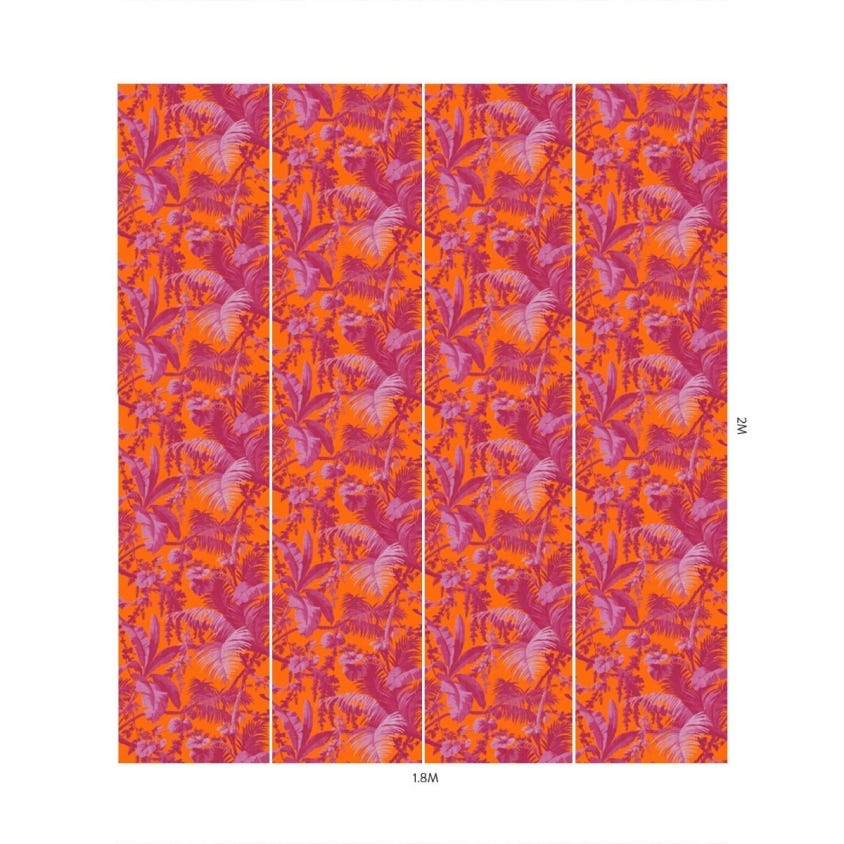 PAMPAS Wallpaper - Tangerine & Azalea - House of Hackney