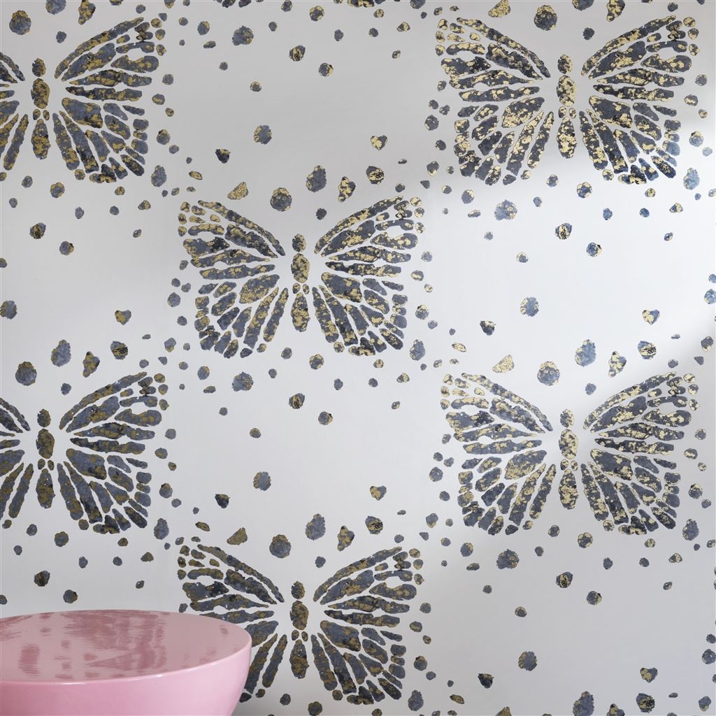 Les Messagers Room Wallpaper - Black