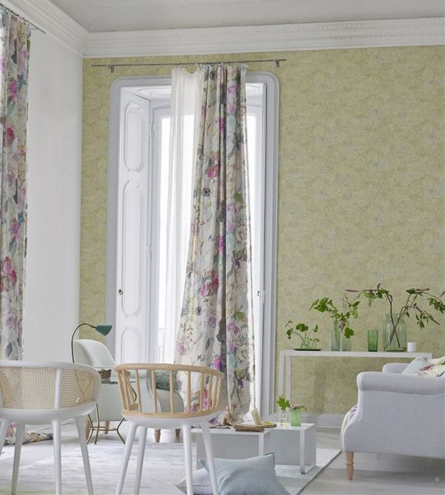Lustro Room Wallpaper - Yellow