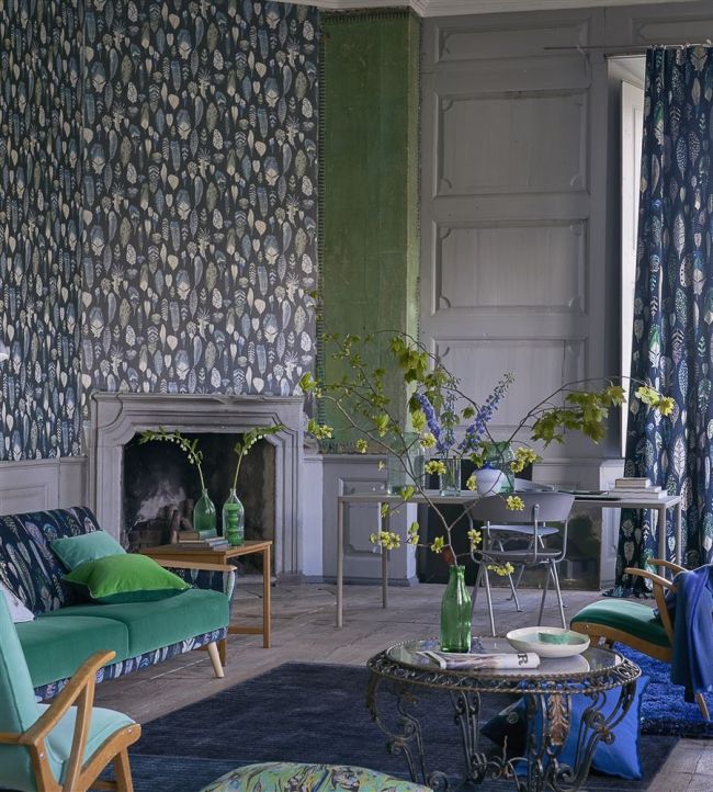 Quill Room Wallpaper - Blue