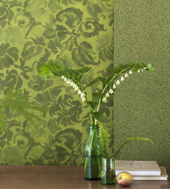 Katagami Room Wallpaper - Green
