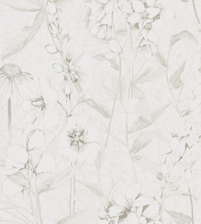 Emilie Wallpaper - White