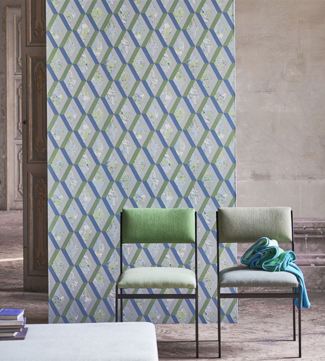 Jourdain Room Wallpaper - Blue