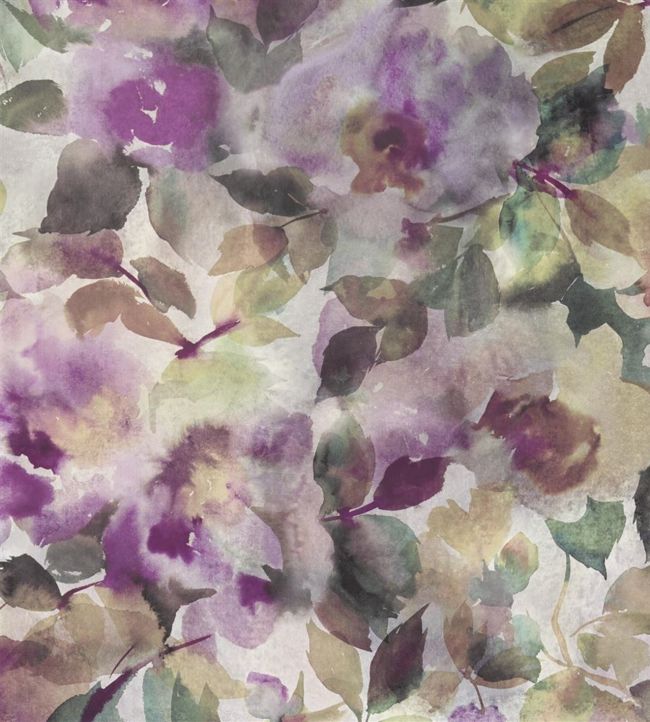 Surimono Wallpaper - Purple