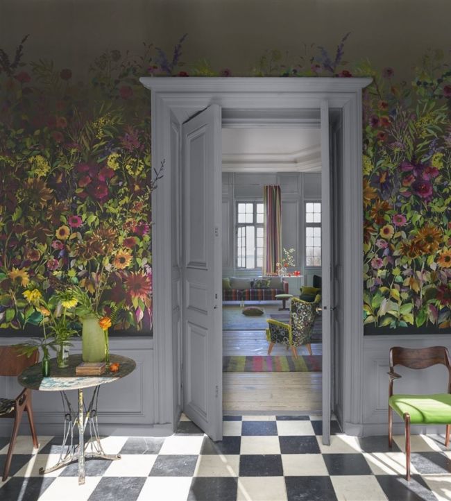 Indian Sunflower Room Wallpaper - Green