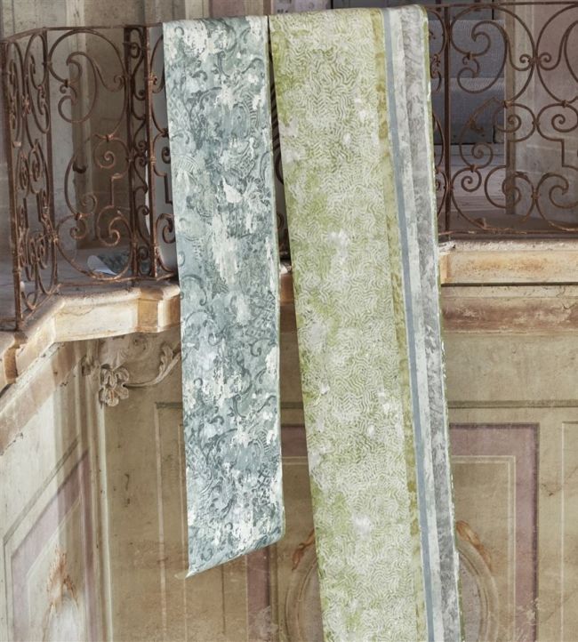 La Rotonda Scene 2 Room Wallpaper - Blue