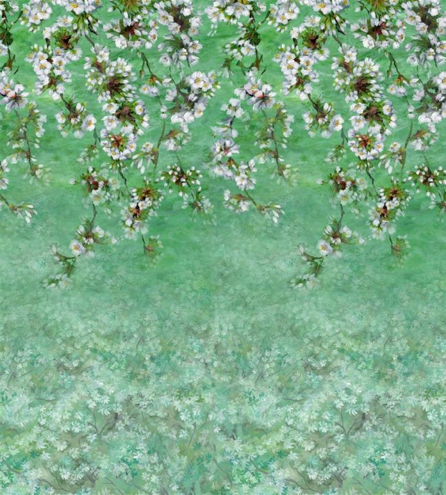 Assam Blossom Wallpaper - Green
