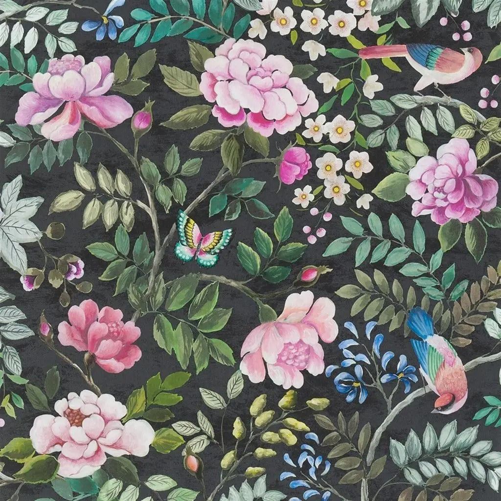 Porcelaine De Chine Noir Wallpaper