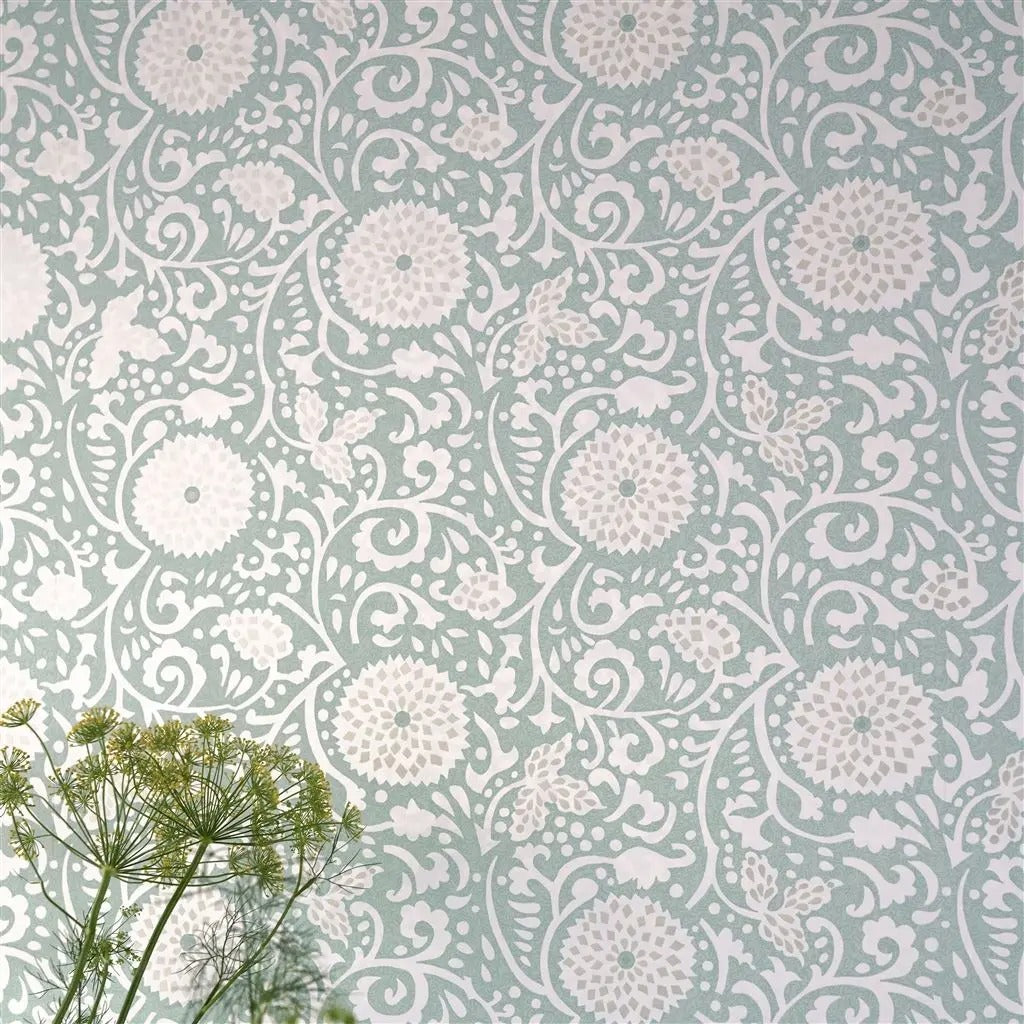 Shaqui Eau De Nil Room Wallpaper