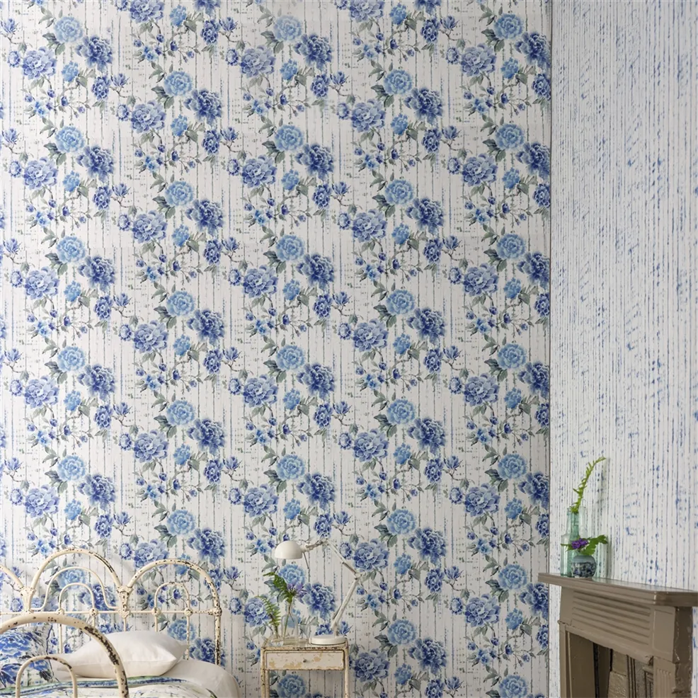 Shiwa Cobalt Room Wallpaper