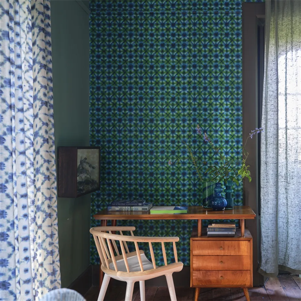 Shibori Emerald Room Wallpaper