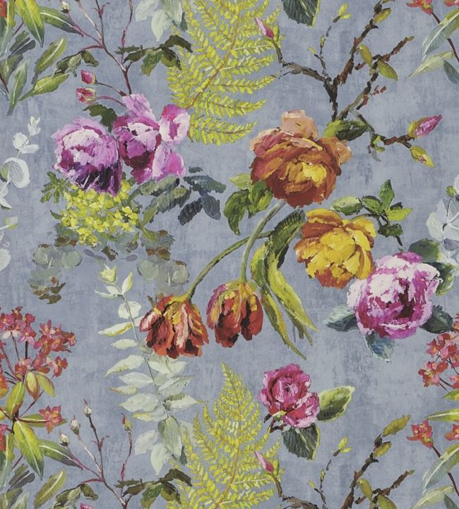 Tulipani Wallpaper - Teal