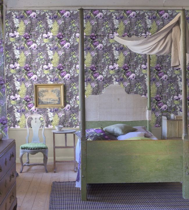 Tulipani Room Wallpaper - Gray