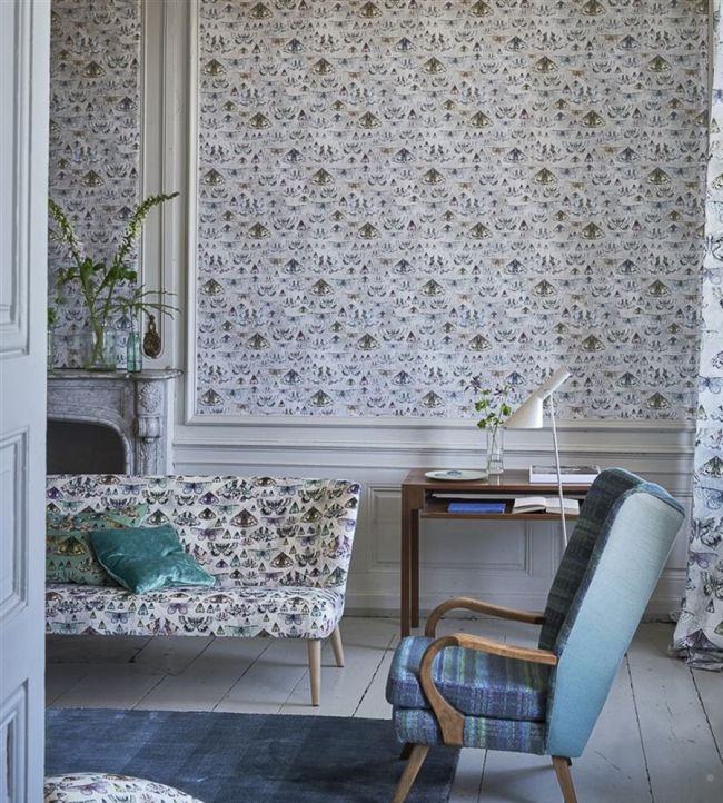 Issoria Room Wallpaper - Blue