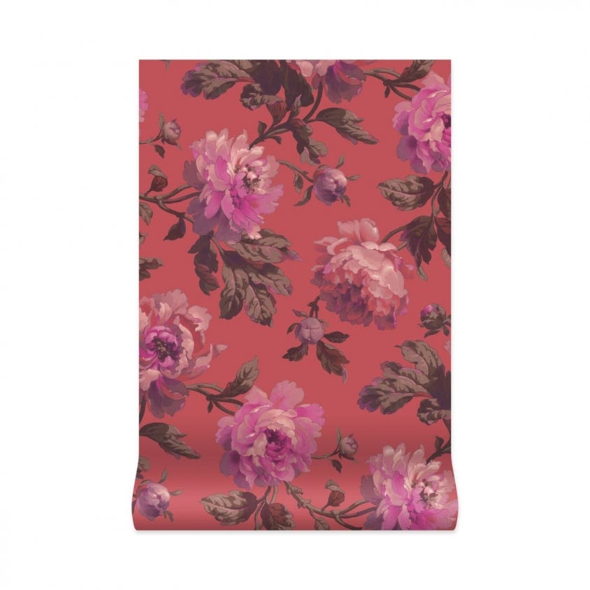 PEONEDEN Wallpaper - Chinese Red - House of Hackney